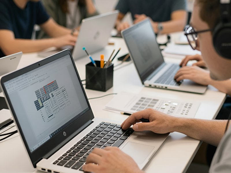 Мастер сервисного центра НБР Сервис заменяет клавиатуру на ноутбуке HP ProBook в мастерской